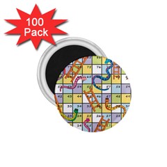 Snakes Ladders Game Board 1 75  Magnets (100 Pack) 