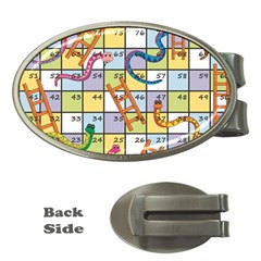 Snakes Ladders Game Board Money Clips (oval) 