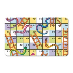 Snakes Ladders Game Board Magnet (rectangular)