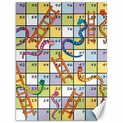 Snakes Ladders Game Board Canvas 12  X 16  