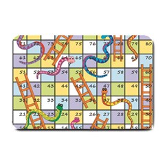 Snakes Ladders Game Board Small Doormat  by Mariart