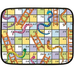 Snakes Ladders Game Board Double Sided Fleece Blanket (mini)  by Mariart