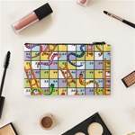 Snakes Ladders Game Board Cosmetic Bag (Small)  Back