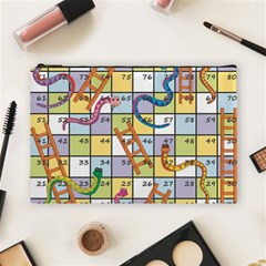 Snakes Ladders Game Board Cosmetic Bag (large) 