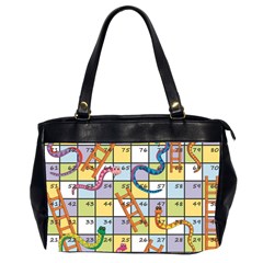 Snakes Ladders Game Board Office Handbags (2 Sides) 