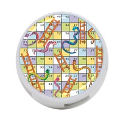 Snakes Ladders Game Board 4-port Usb Hub (two Sides)  by Mariart