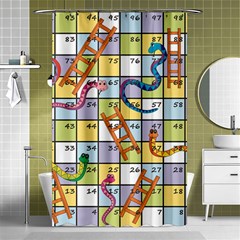 Snakes Ladders Game Board Shower Curtain 48  X 72  (small)  by Mariart