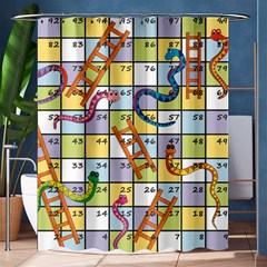 Snakes Ladders Game Board Shower Curtain 60  X 72  (medium)  by Mariart