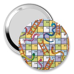 Snakes Ladders Game Board 3  Handbag Mirrors by Mariart