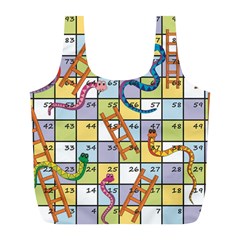 Snakes Ladders Game Board Full Print Recycle Bags (l)  by Mariart