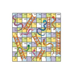 Snakes Ladders Game Board Satin Bandana Scarf