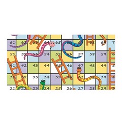 Snakes Ladders Game Board Satin Wrap by Mariart