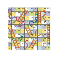 Snakes Ladders Game Board Small Satin Scarf (square) by Mariart