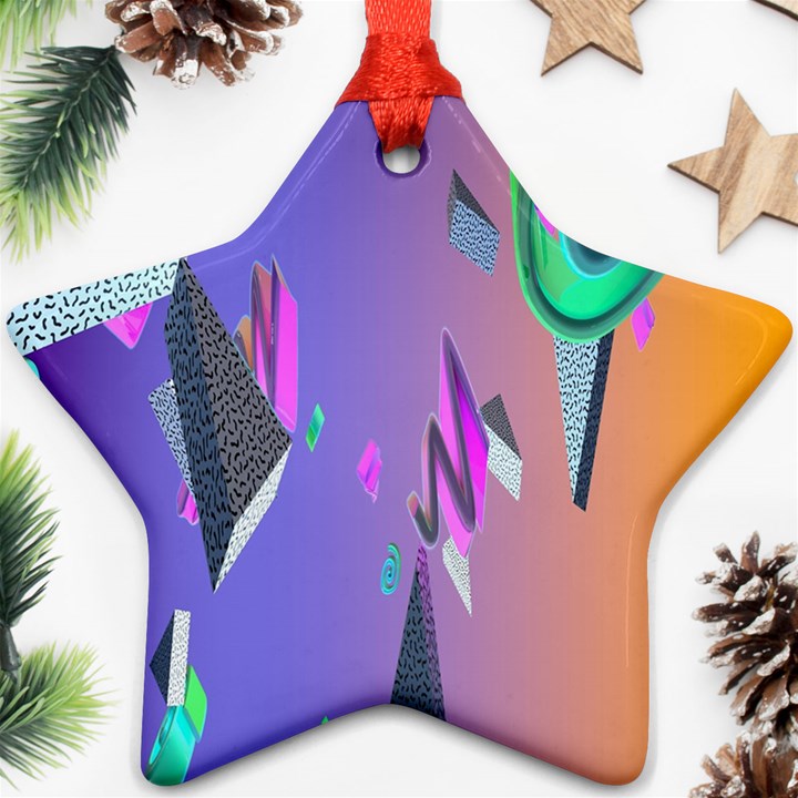 Triangle Wave Rainbow Ornament (Star)