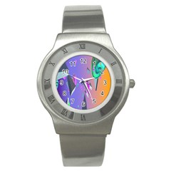 Triangle Wave Rainbow Stainless Steel Watch by Mariart