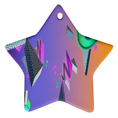 Triangle Wave Rainbow Star Ornament (two Sides) by Mariart