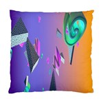 Triangle Wave Rainbow Standard Cushion Case (Two Sides) Back