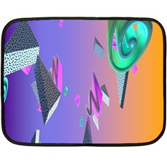 Triangle Wave Rainbow Double Sided Fleece Blanket (mini)  by Mariart