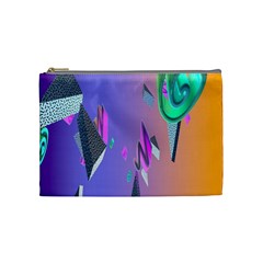 Triangle Wave Rainbow Cosmetic Bag (medium)  by Mariart