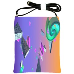 Triangle Wave Rainbow Shoulder Sling Bags