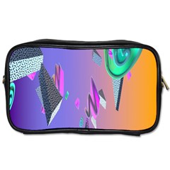 Triangle Wave Rainbow Toiletries Bags by Mariart