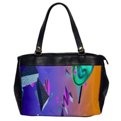 Triangle Wave Rainbow Office Handbags