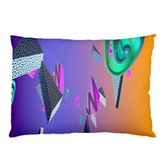 Triangle Wave Rainbow Pillow Case (two Sides)