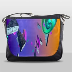 Triangle Wave Rainbow Messenger Bags