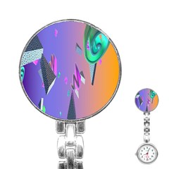 Triangle Wave Rainbow Stainless Steel Nurses Watch by Mariart