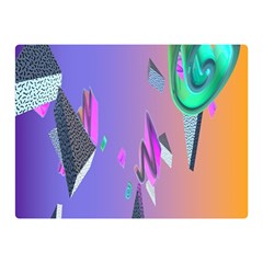 Triangle Wave Rainbow Double Sided Flano Blanket (mini)  by Mariart