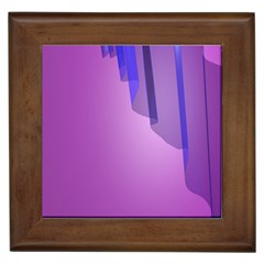 Verre Bleu Wave Chevron Waves Purple Framed Tiles