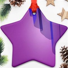 Verre Bleu Wave Chevron Waves Purple Ornament (Star)