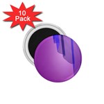 Verre Bleu Wave Chevron Waves Purple 1.75  Magnets (10 pack)  Front