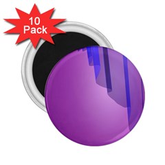 Verre Bleu Wave Chevron Waves Purple 2.25  Magnets (10 pack) 