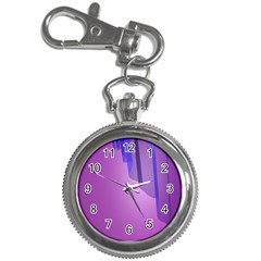 Verre Bleu Wave Chevron Waves Purple Key Chain Watches