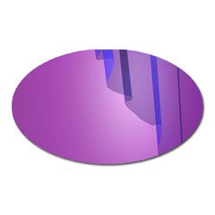 Verre Bleu Wave Chevron Waves Purple Oval Magnet