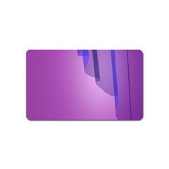 Verre Bleu Wave Chevron Waves Purple Magnet (name Card) by Mariart