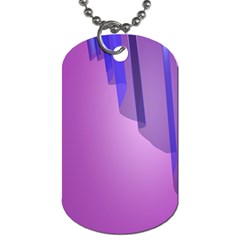 Verre Bleu Wave Chevron Waves Purple Dog Tag (One Side)