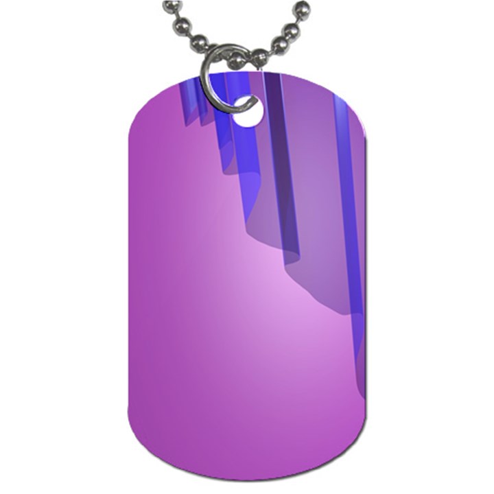 Verre Bleu Wave Chevron Waves Purple Dog Tag (Two Sides)