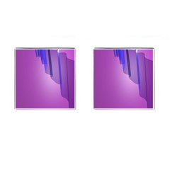 Verre Bleu Wave Chevron Waves Purple Cufflinks (square) by Mariart