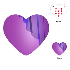 Verre Bleu Wave Chevron Waves Purple Playing Cards (Heart) 