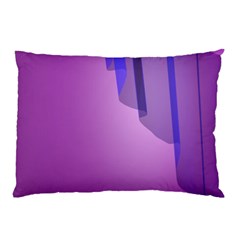 Verre Bleu Wave Chevron Waves Purple Pillow Case