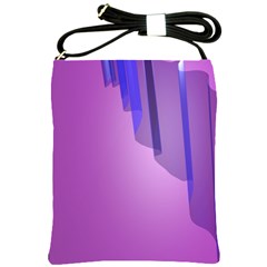 Verre Bleu Wave Chevron Waves Purple Shoulder Sling Bags