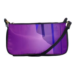 Verre Bleu Wave Chevron Waves Purple Shoulder Clutch Bags