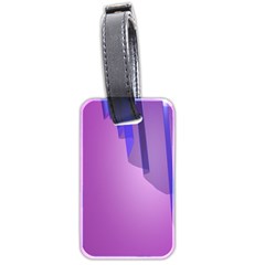 Verre Bleu Wave Chevron Waves Purple Luggage Tags (Two Sides)