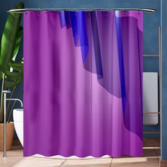 Verre Bleu Wave Chevron Waves Purple Shower Curtain 60  x 72  (Medium) 