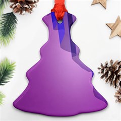 Verre Bleu Wave Chevron Waves Purple Ornament (Christmas Tree) 