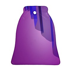 Verre Bleu Wave Chevron Waves Purple Ornament (Bell)