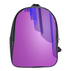 Verre Bleu Wave Chevron Waves Purple School Bags (XL) 