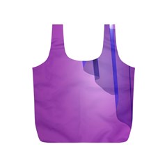 Verre Bleu Wave Chevron Waves Purple Full Print Recycle Bags (S) 